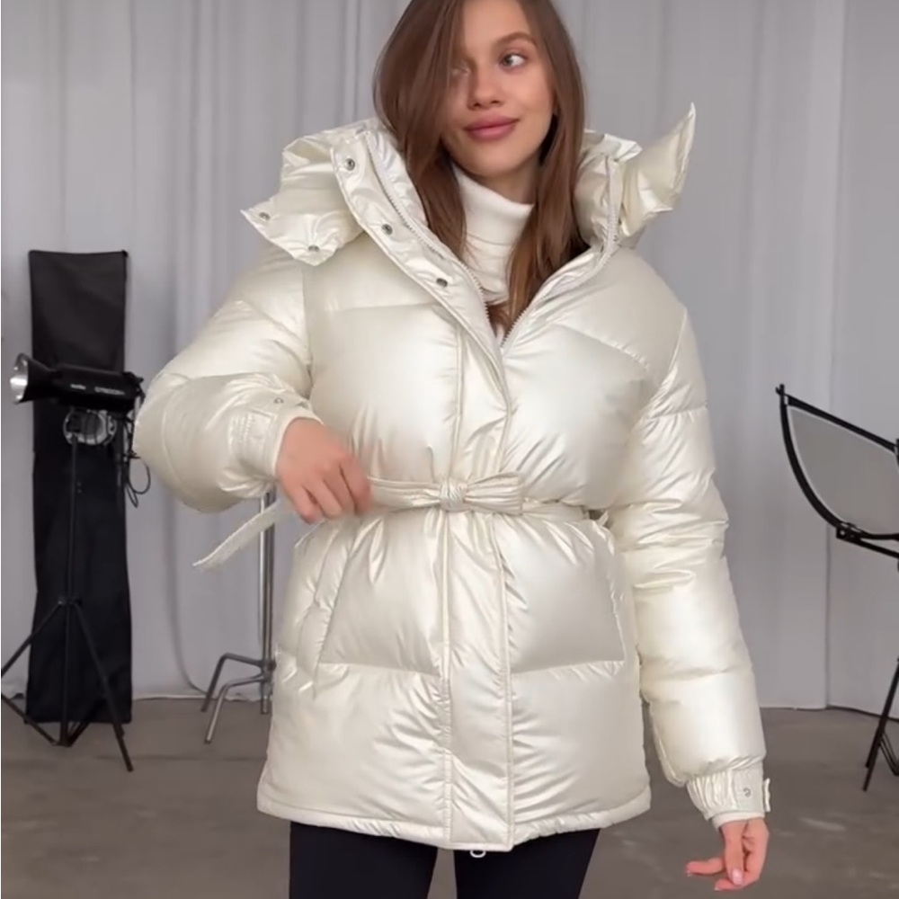 Women's White Puffer Jacket